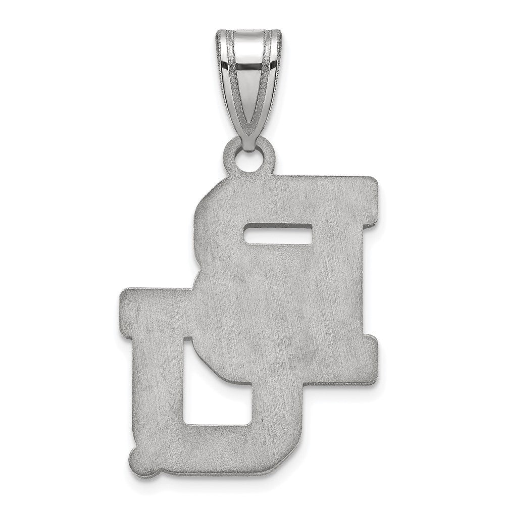 Sterling Silver Rhodium Plated Logoart Baylor University Bears Large Enameled Pendant