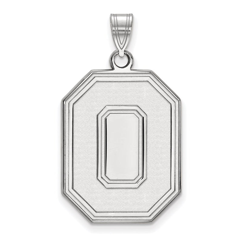 Sterling Silver Rhodium Plated Logoart The Ohio State University Letter O Extra Large Pendant