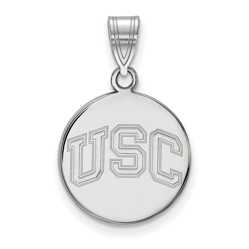 10K White Gold University Of Southern California U S C Medium Disc Pendant