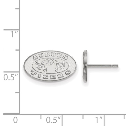 14K White Gold Logoart Auburn Tigers Extra Small Post Earrings