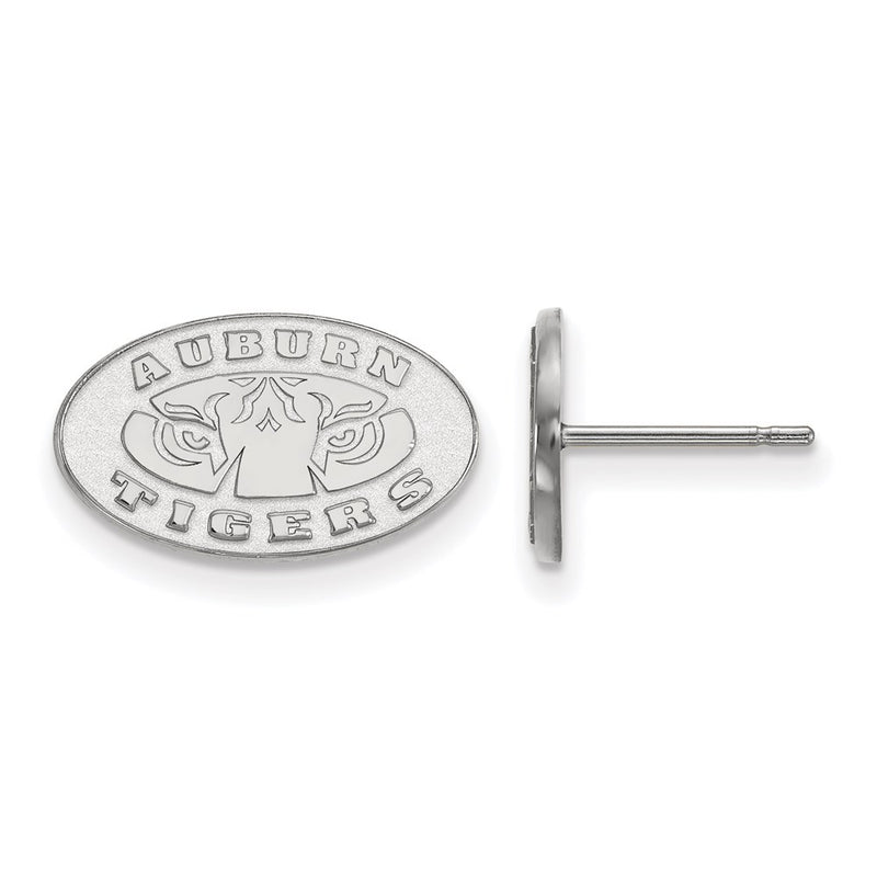 Sterling Silver Rhodium Plated Logoart Auburn Tigers Extra Small Post Earrings