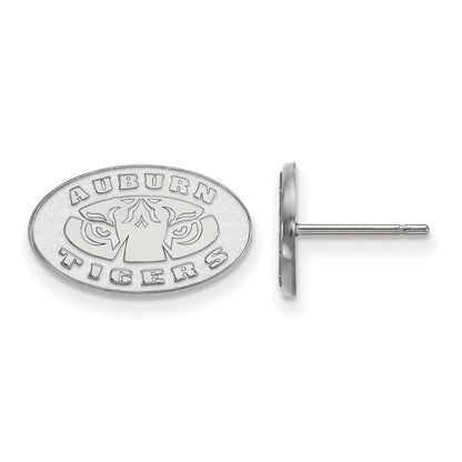 14K White Gold Logoart Auburn Tigers Extra Small Post Earrings