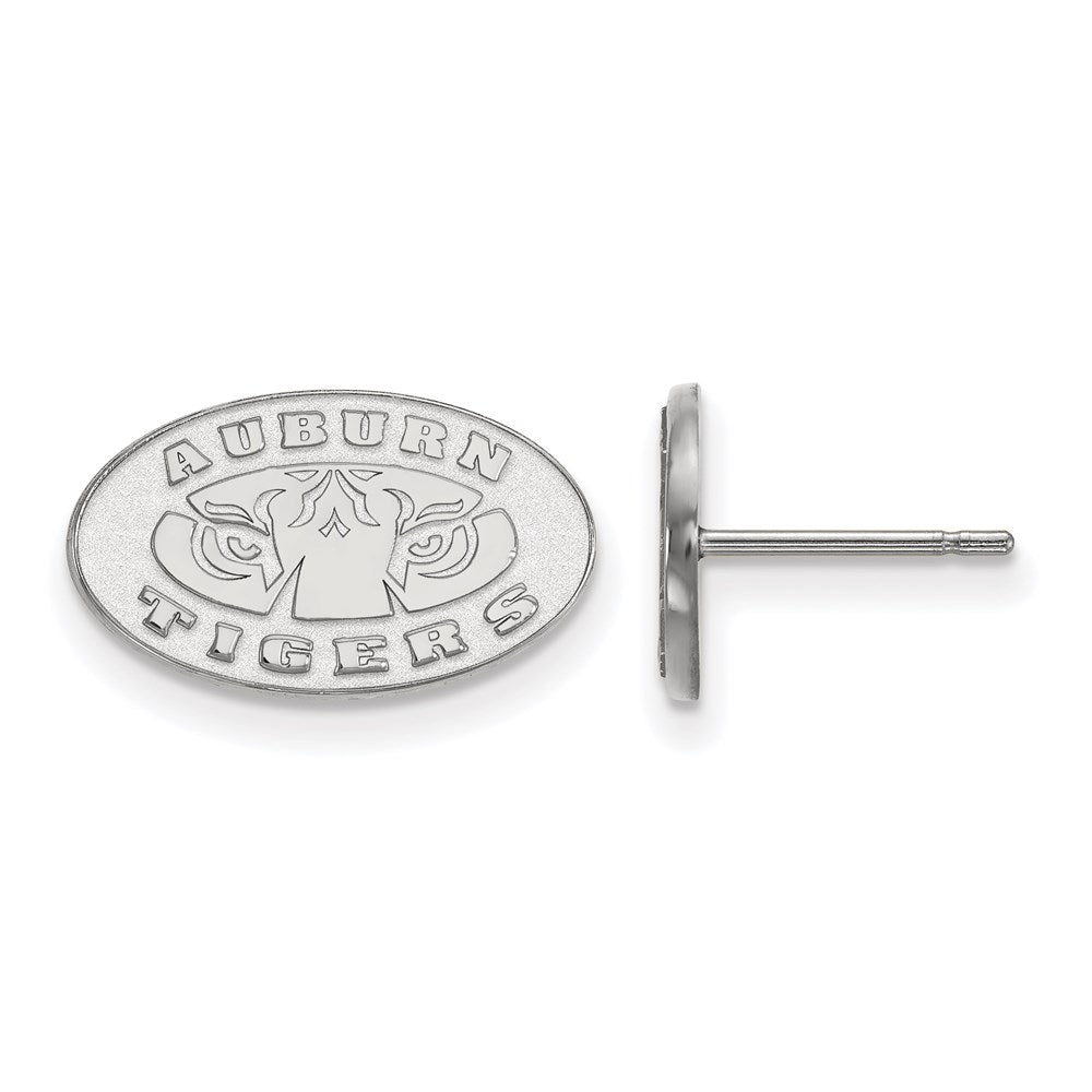 10K White Gold Logoart Auburn Tigers Extra Small Post Earrings