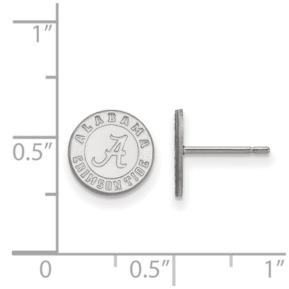 10K White Gold Logoart University Of Alabama Crimson Tide Extra Small Post Earrings