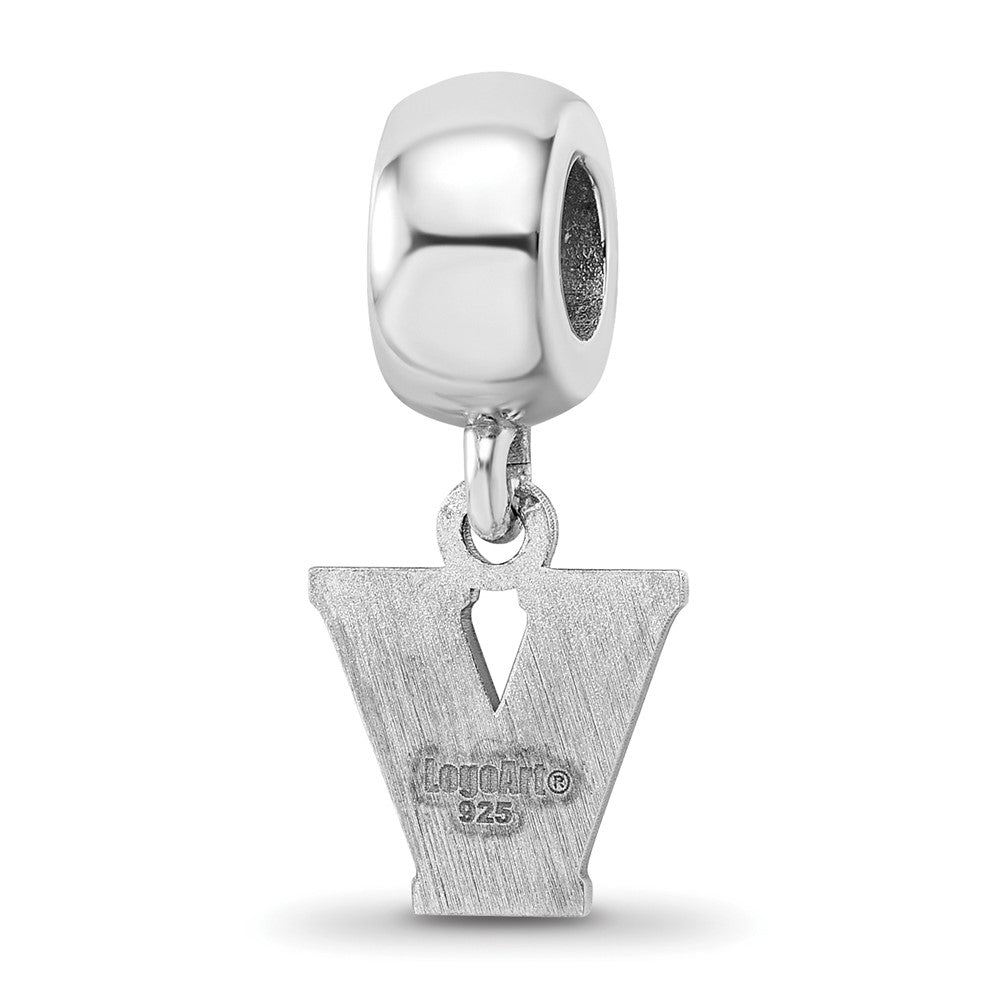 Sterling Silver Rhod-Pltd Logoart Villanova University Xs Dangle Bead