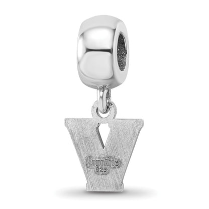 Sterling Silver Rhod-Pltd Logoart Villanova University Xs Dangle Bead
