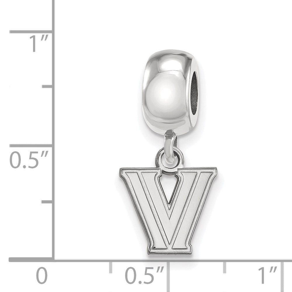 Sterling Silver Rhod-Pltd Logoart Villanova University Xs Dangle Bead