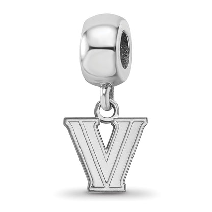 Sterling Silver Rhod-Pltd Logoart Villanova University Xs Dangle Bead