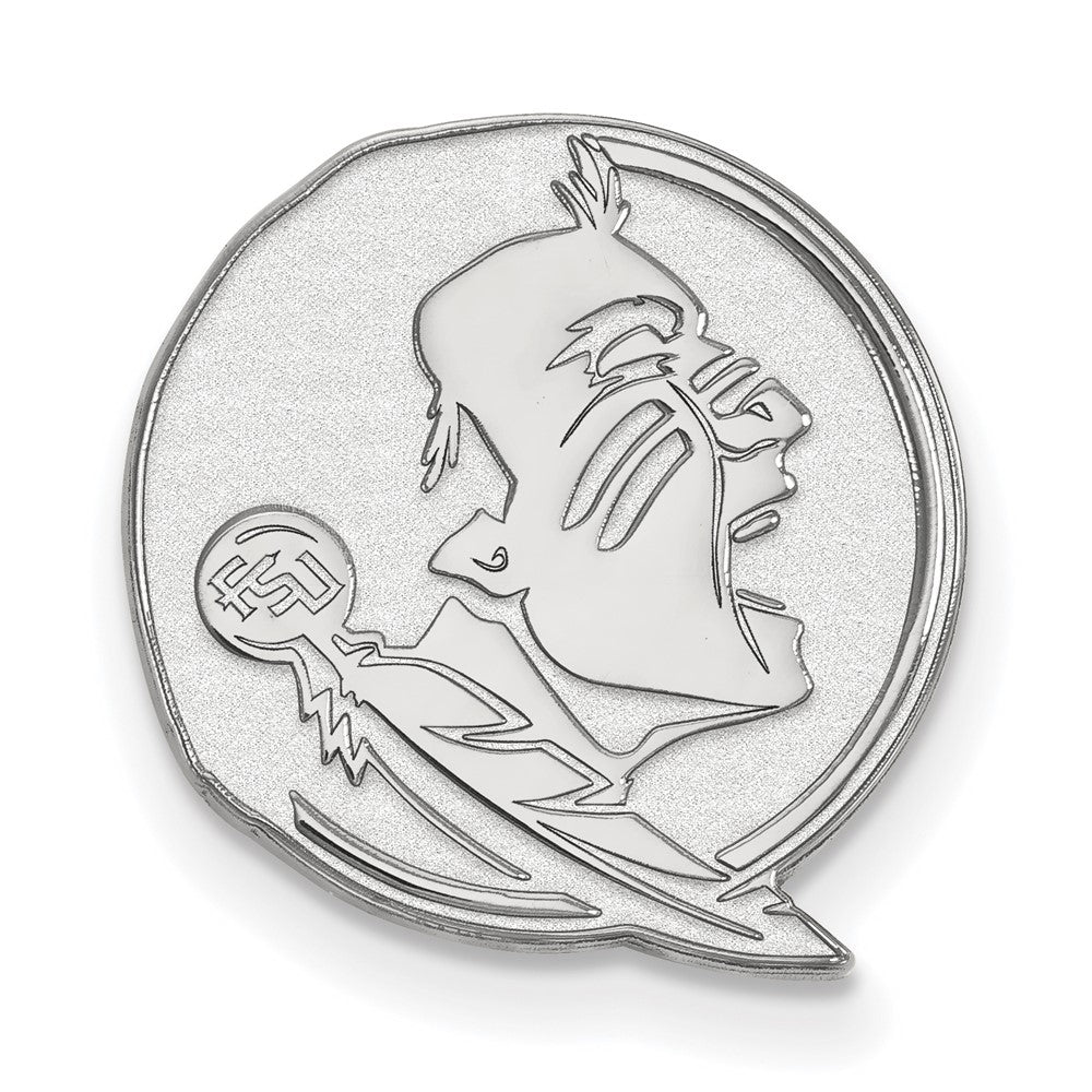 Sterling Silver Rhod-Pltd Logoart Florida State University Lapel Pin