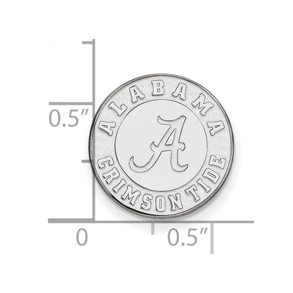 Sterling Silver Rhodium-Plated Logoart University of Alabama Lapel Pin