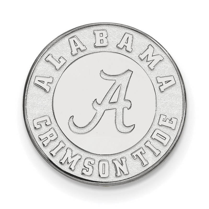 Sterling Silver Rhodium-Plated Logoart University of Alabama Lapel Pin