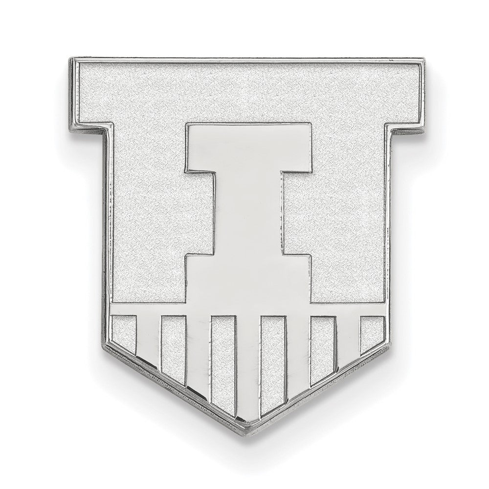 Sterling Silver Rhod-Pltd Logoart University of Illinois Lapel Pin