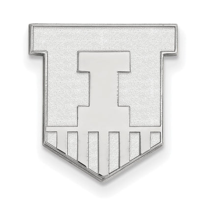 Sterling Silver Rhod-Pltd Logoart University of Illinois Lapel Pin
