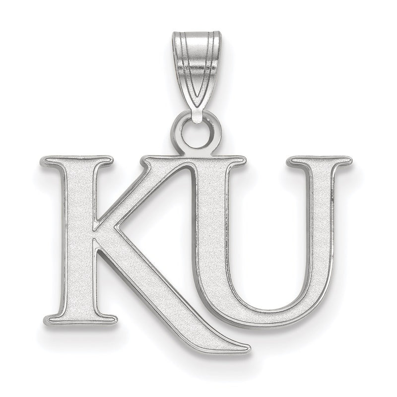 10K White Gold Logoart University Of Kansas K U Small Pendant