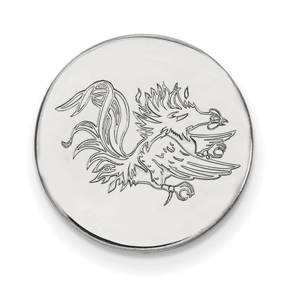 Sterling Silver Rhod-Pltd Logoart University of South Carolina Lapel Pin