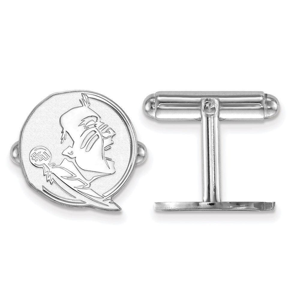 Sterling Silver Rhod-Pltd Logoart Florida State University Cuff Links