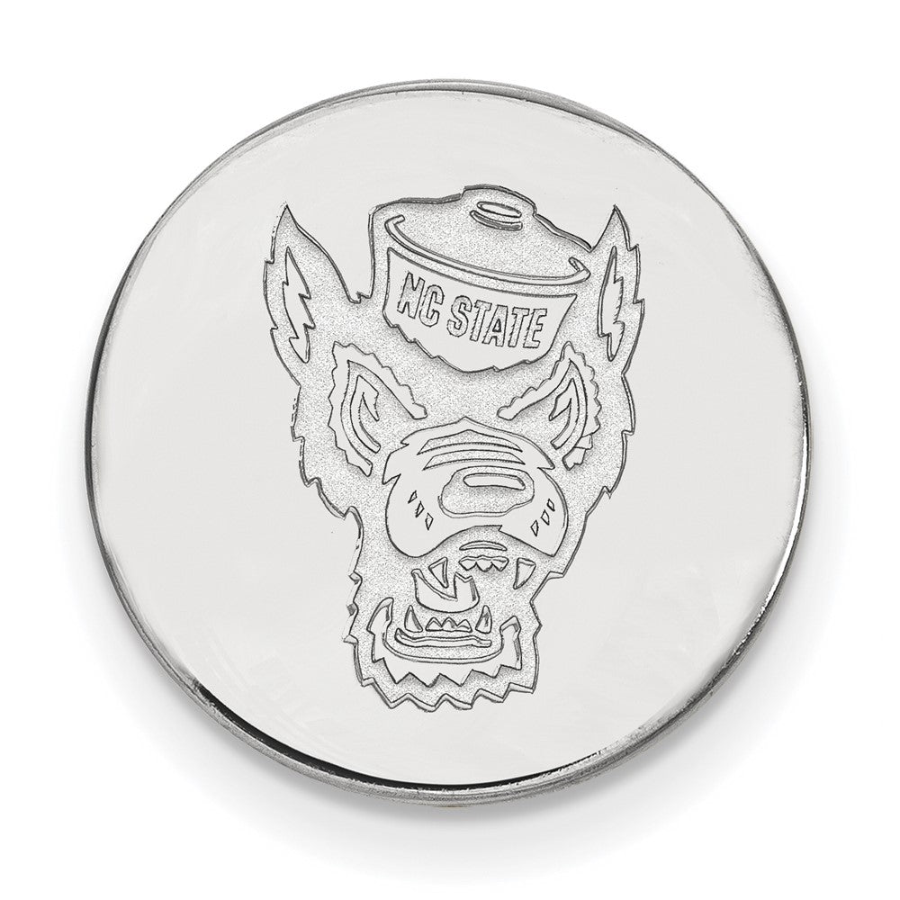Sterling Silver Rhod-Pltd Logoart North Carolina State University Lapel Pin