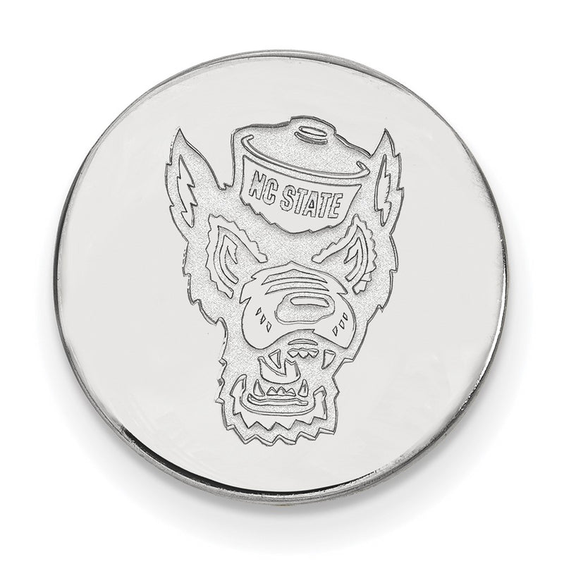 Sterling Silver Rhod-Pltd Logoart North Carolina State University Lapel Pin