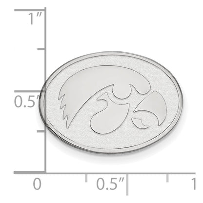 Sterling Silver Rhod-Pltd Logoart University of Iowa Lapel Pin