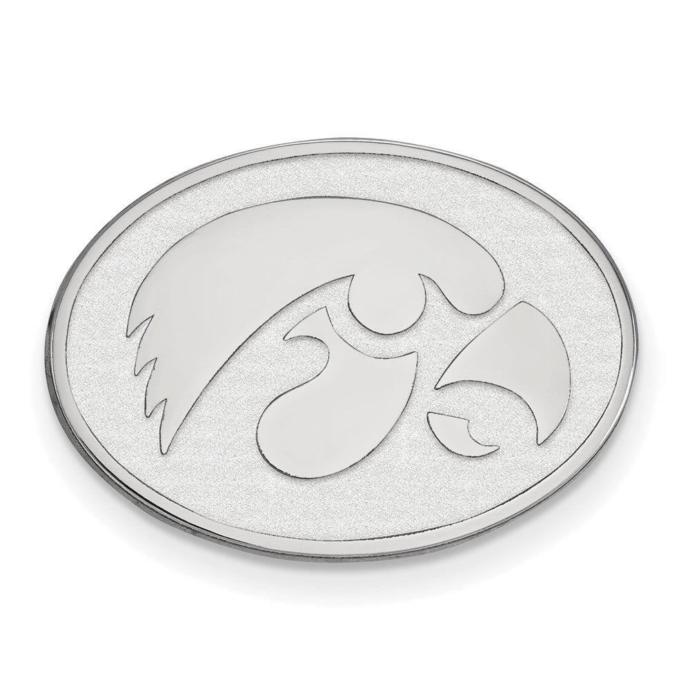 Sterling Silver Rhod-Pltd Logoart University of Iowa Lapel Pin