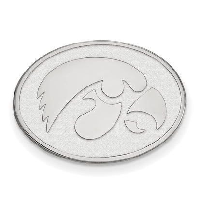 Sterling Silver Rhod-Pltd Logoart University of Iowa Lapel Pin