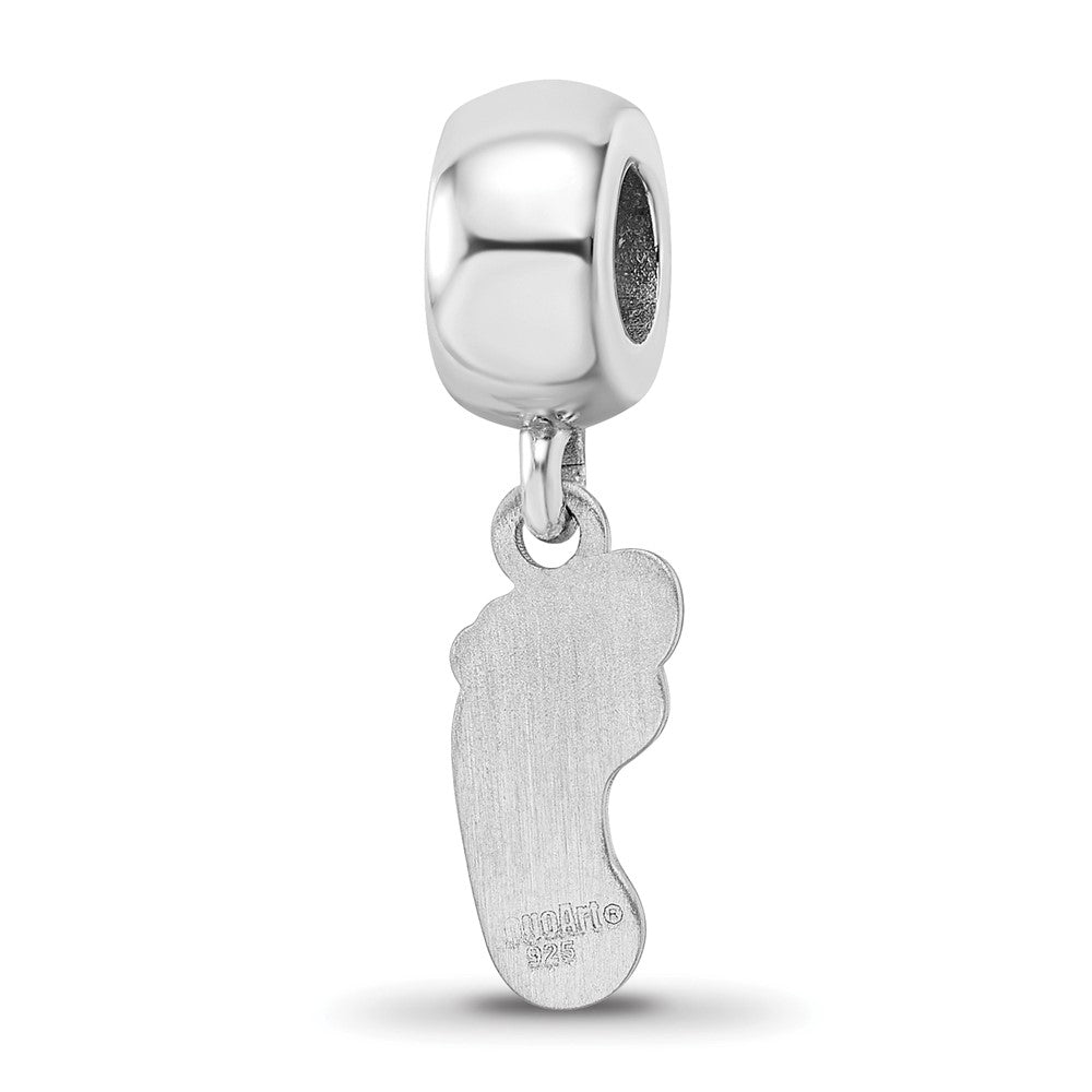 Sterling Silver Rhod-Pltd Logoart U. of N. Carolina Small Dangle Bead