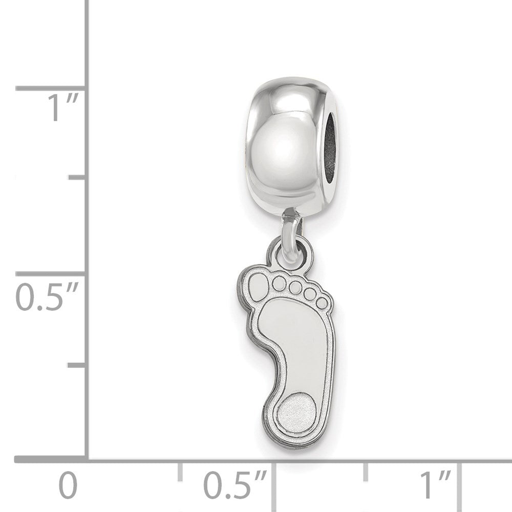 Sterling Silver Rhod-Pltd Logoart U. of N. Carolina Small Dangle Bead