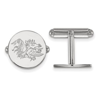 Sterling Silver Rhod-Pltd Logoart University of South Carolina Cuff Links