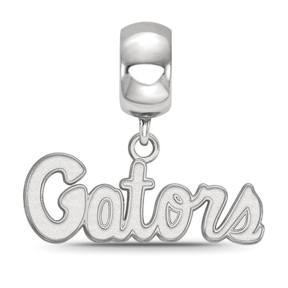Sterling Silver Rhod-Pltd Logoart U. of Florida Gators Xs Dangle Bead