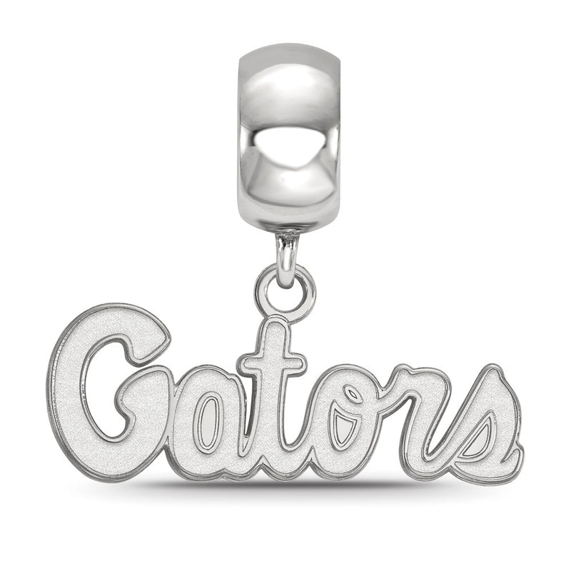 Sterling Silver Rhod-Pltd Logoart U. of Florida Gators Xs Dangle Bead