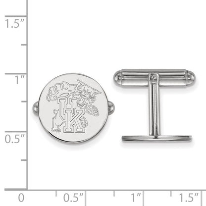 Sterling Silver Rhod-Pltd Logoart University of Kentucky Cuff Links