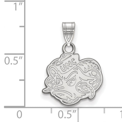 10K White Gold Logoart University Of North Carolina Ram Small Pendant