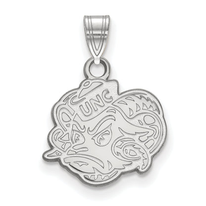 10K White Gold Logoart University Of North Carolina Ram Small Pendant