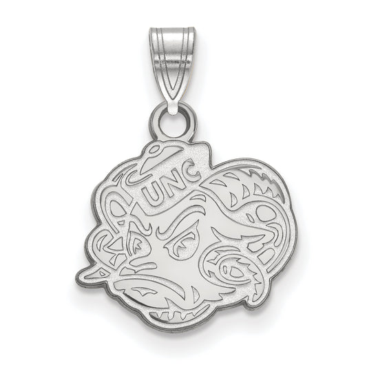 10K White Gold Logoart University Of North Carolina Ram Small Pendant