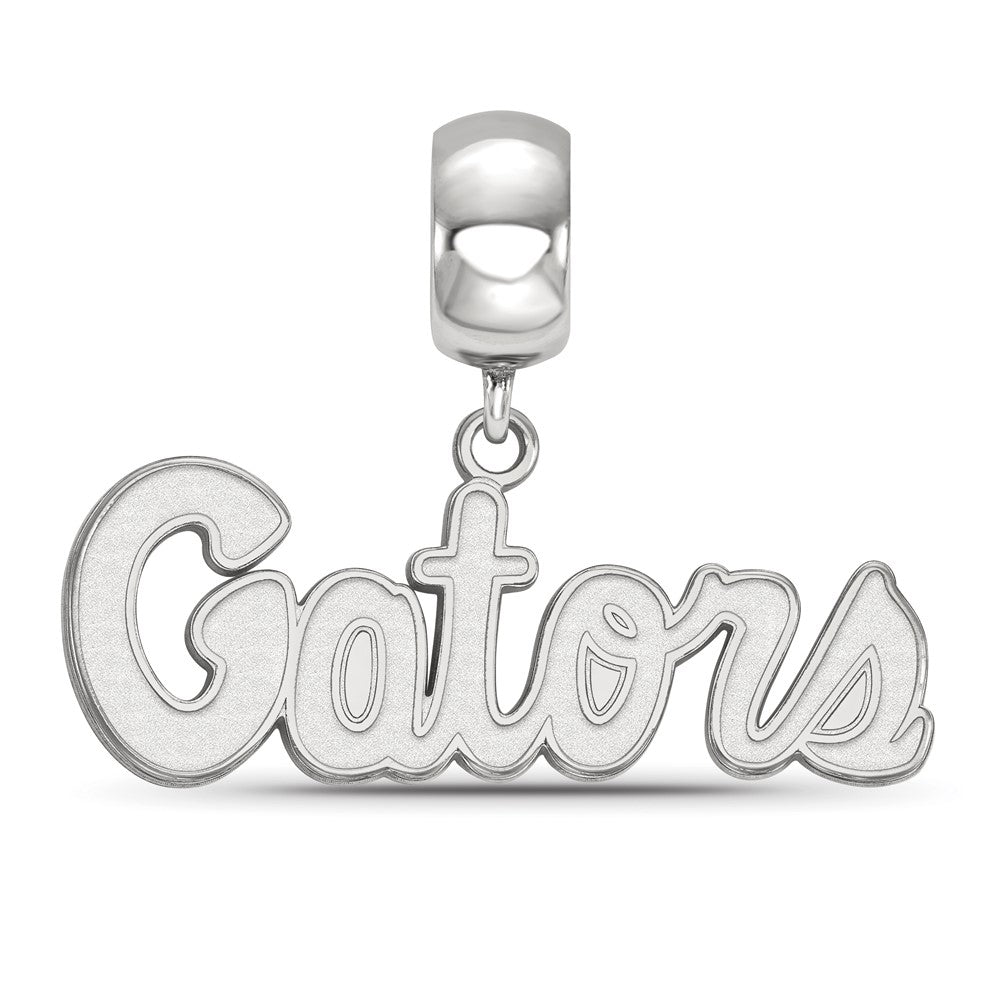 Sterling Silver Rhod-Pltd Logoart U. of Florida Gators Small Dangle Bead