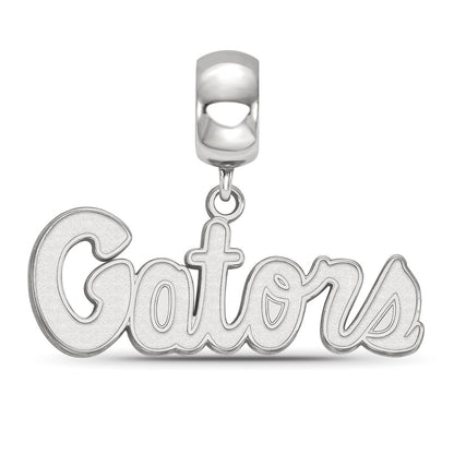 Sterling Silver Rhod-Pltd Logoart U. of Florida Gators Small Dangle Bead