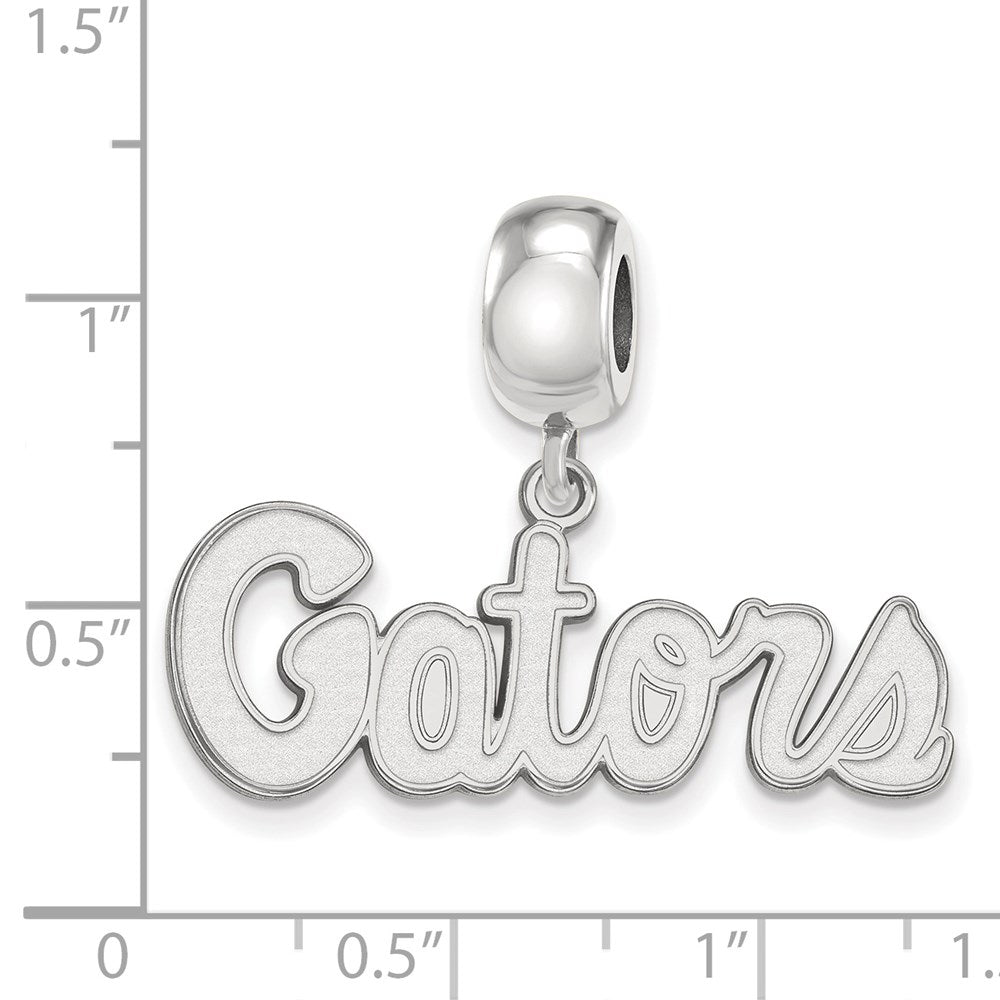 Sterling Silver Rhod-Pltd Logoart U. of Florida Gators Small Dangle Bead