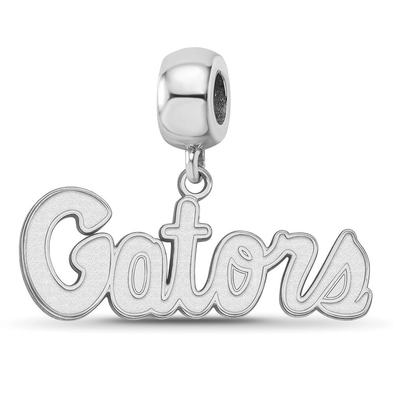 Sterling Silver Rhod-Pltd Logoart U. of Florida Gators Small Dangle Bead