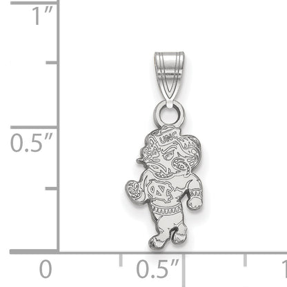 10K White Gold Logoart University Of North Carolina Ram Small Pendant