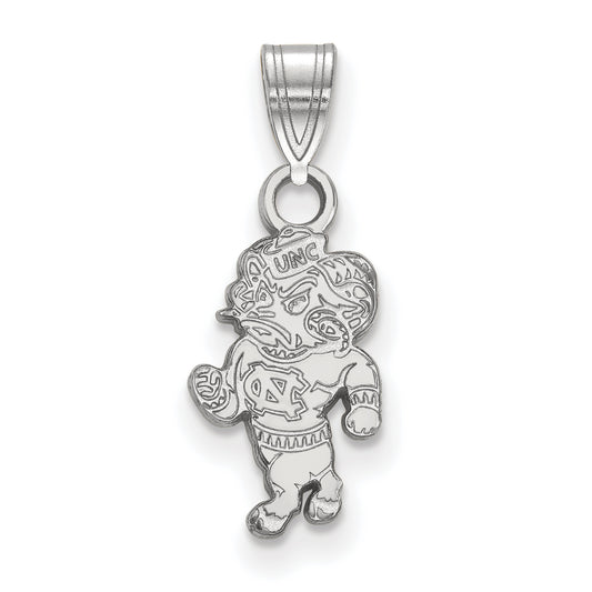 10K White Gold Logoart University Of North Carolina Ram Small Pendant