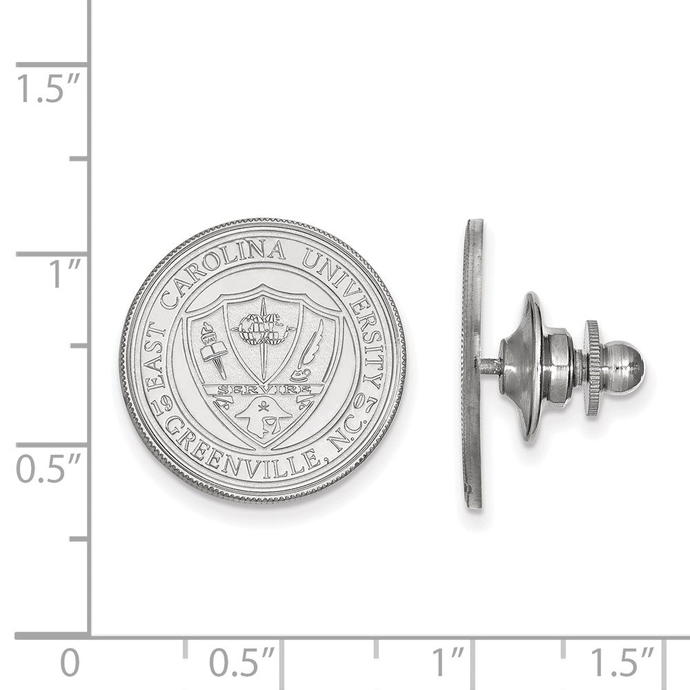 Sterling Silver Rhod-Pltd Logoart East Carolina Univ. Crest Cuff Links
