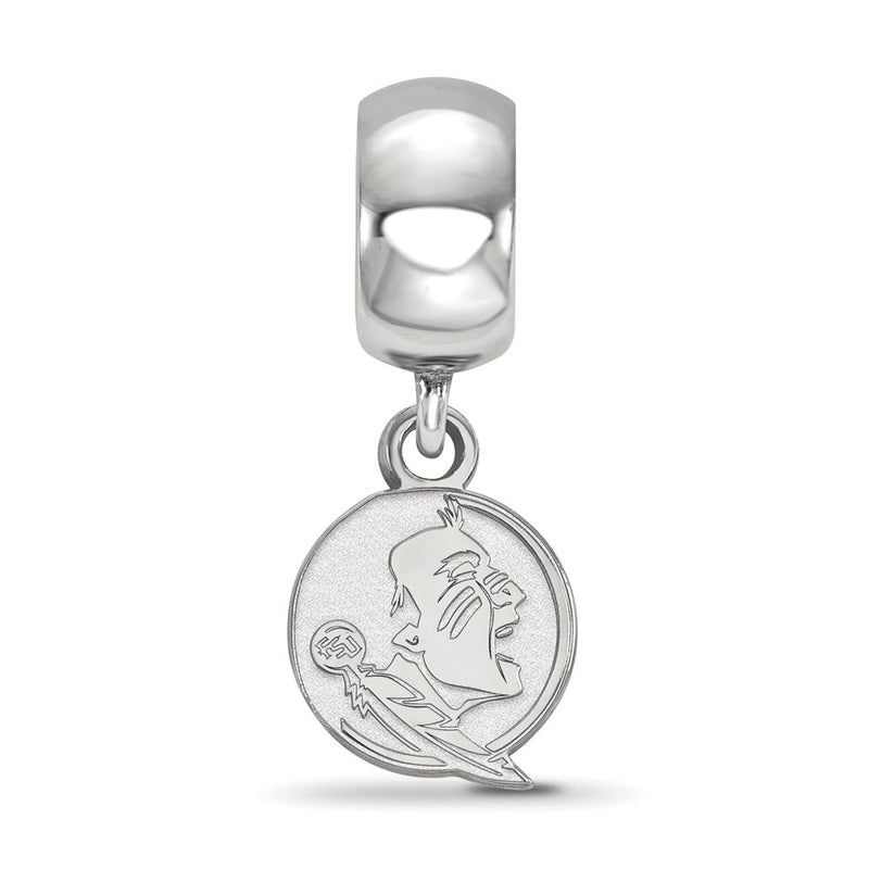 Sterling Silver Rhod-Pltd Logoart Florida State University Xs Dangle Bead