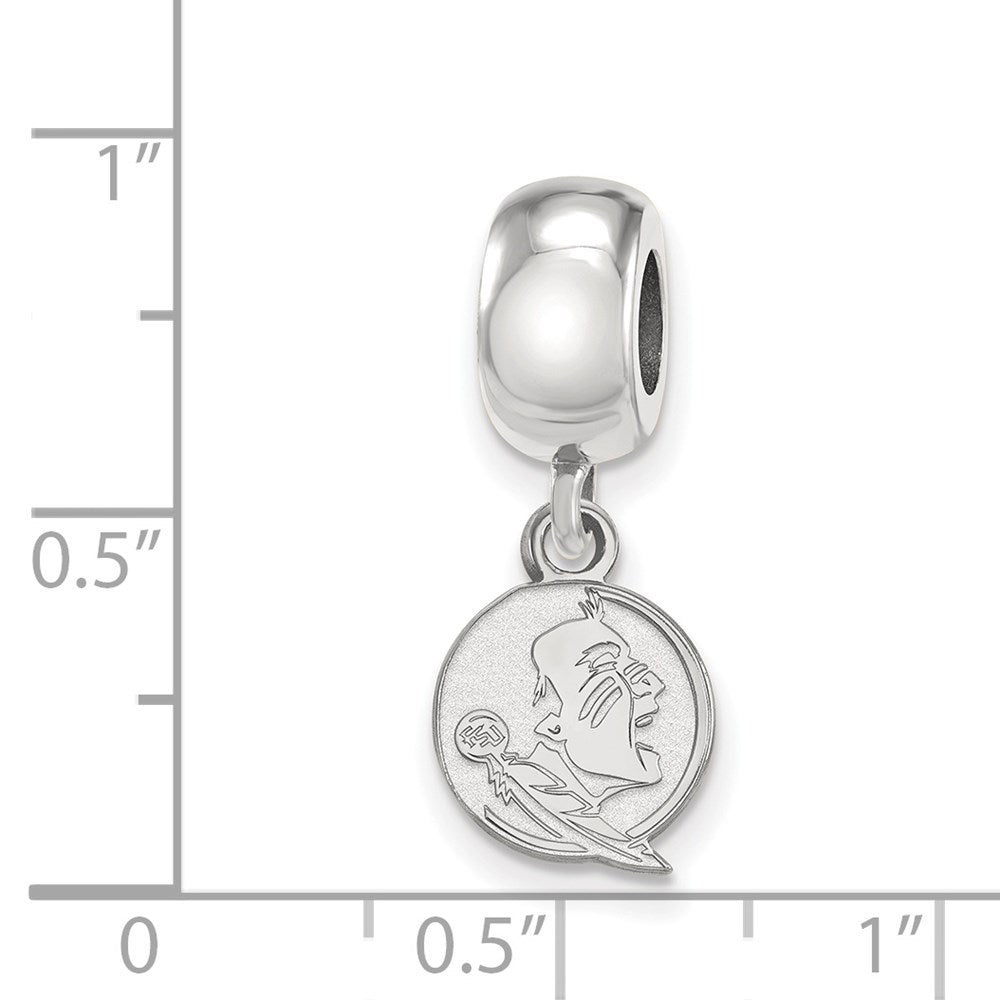 Sterling Silver Rhod-Pltd Logoart Florida State University Xs Dangle Bead