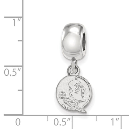 Sterling Silver Rhod-Pltd Logoart Florida State University Xs Dangle Bead