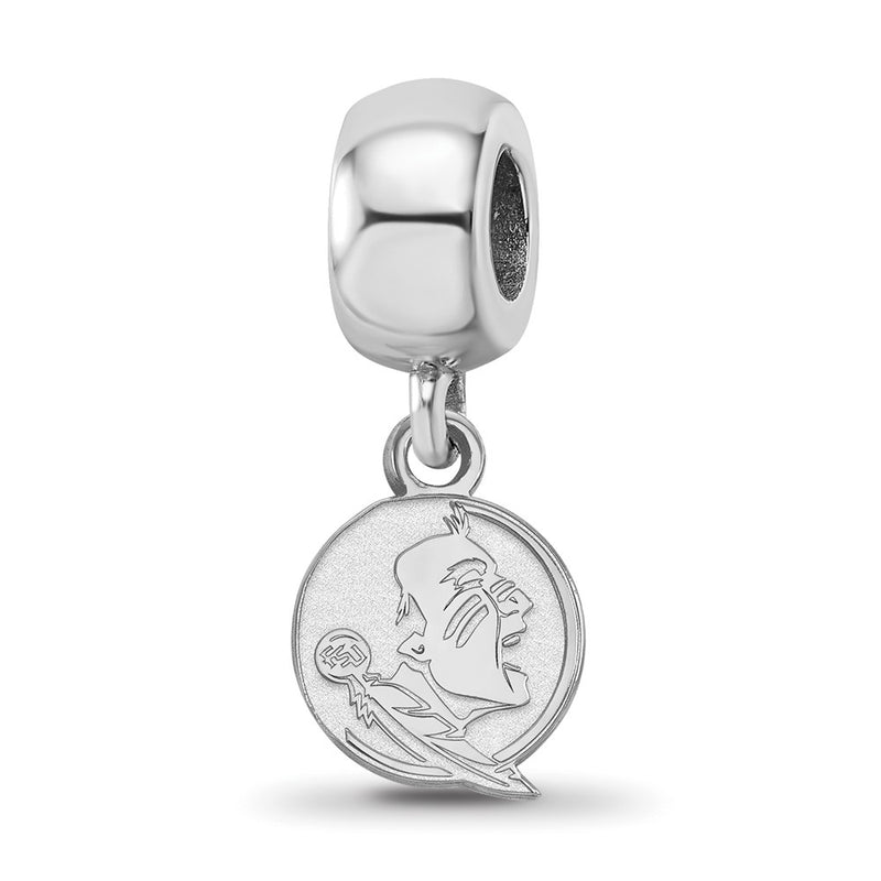 Sterling Silver Rhod-Pltd Logoart Florida State University Xs Dangle Bead