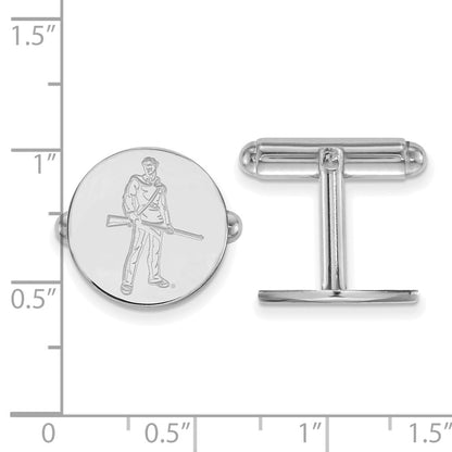 Sterling Silver Rhod-Pltd Logoart West Virginia University Cuff Links