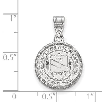10K White Gold Logoart University Of North Carolina Medium Crest Pendant