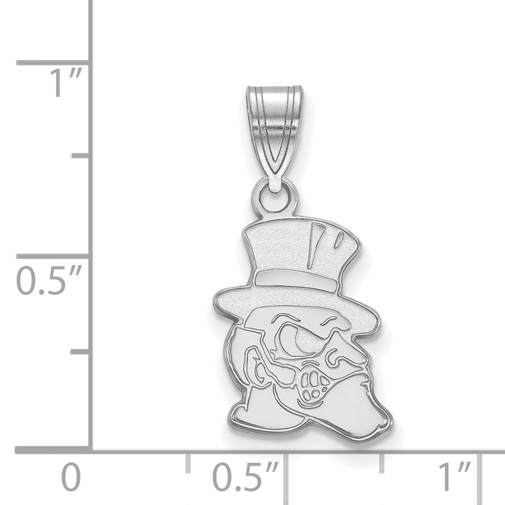 Sterling Silver Rhodium Plated Logoart Wake Forest University Demon Deacon Medium Pendant