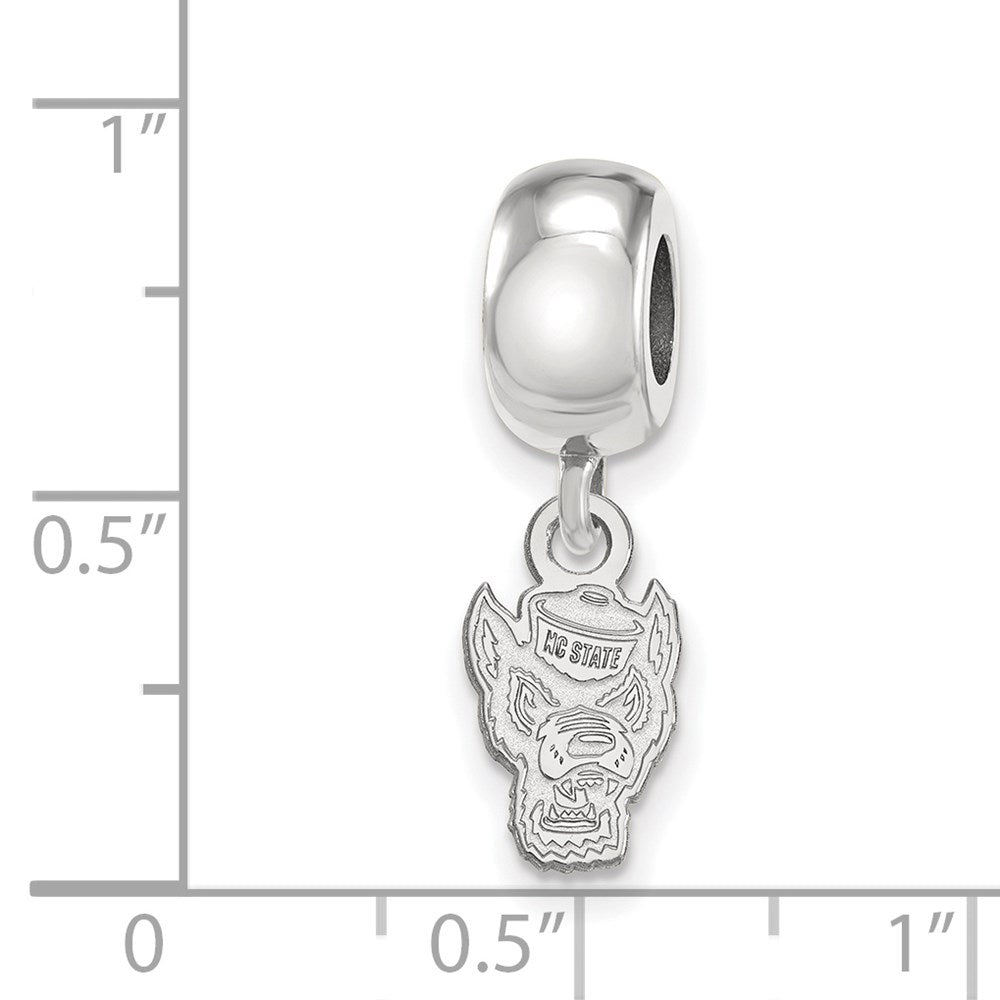 Sterling Silver Rhod-Pltd Logoart North Carolina State U. Xs Dangle Bead