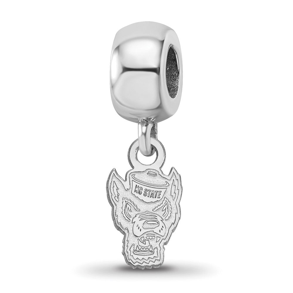 Sterling Silver Rhod-Pltd Logoart North Carolina State U. Xs Dangle Bead